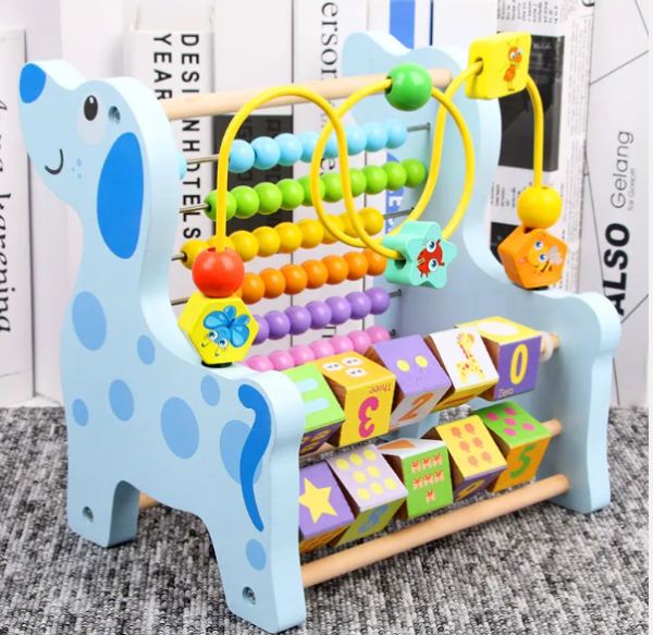 Kids Multifunctional Abacus Wooden Toy Creative Math Learning